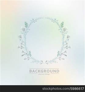 Floral vector ornament on blurred background eps.. Floral vector ornament on blurred background eps