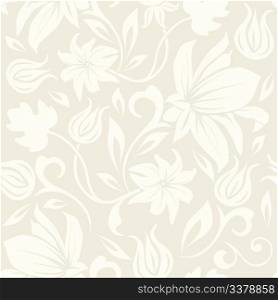 Floral vector seamless pattern - background for continuous replicate. See more seamless backgrounds in my portfolio. .