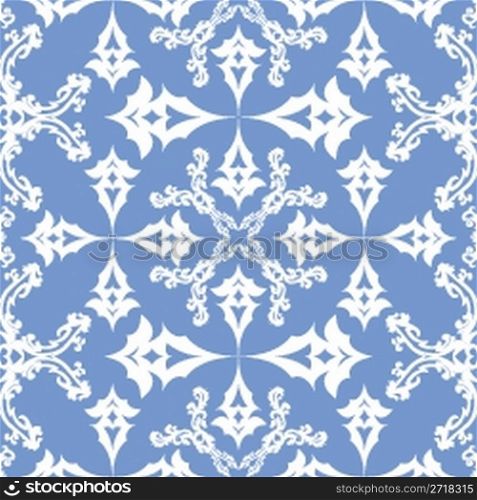 floral victorian seamless pattern, abstract texture; repetitive vector art illustration
