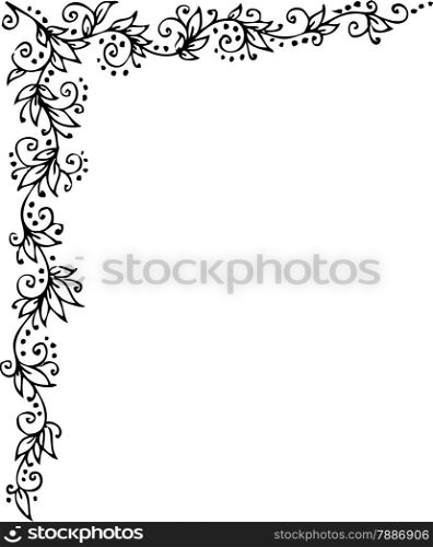 Floral vignette 341 Eau-forte decorative background texture vector illustration EPS-8