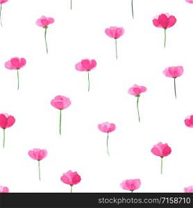 Floral watercolor seamless pattern background design.