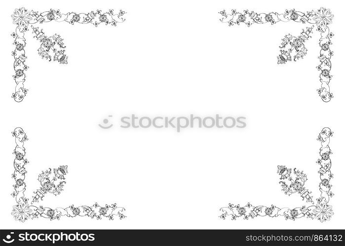 Floral wedding card, vector background with copy paste