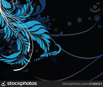 floral with circles vector illustration