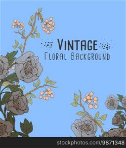 Floral with typography Royalty Free Vector Image