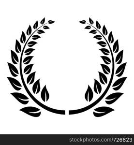 Floral wreath icon. Simple illustration of floral wreath vector icon for web. Floral wreath icon, simple style