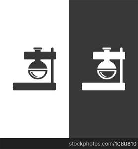 Florence flask. Flat icon. Isolated pharmacy and science vector illustration