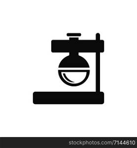 Florence flask. Flat icon. Isolated pharmacy and science vector illustration