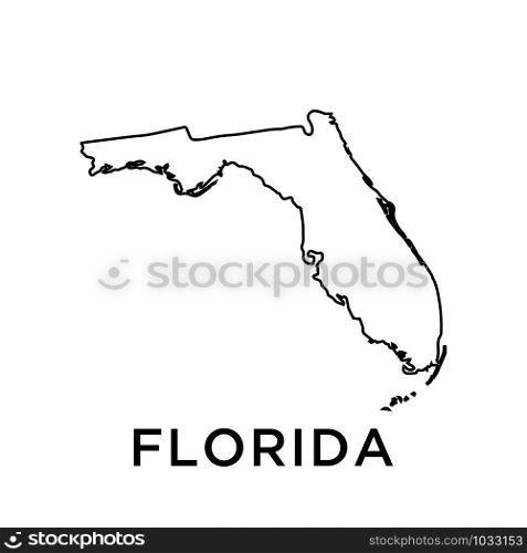 Florida map icon design trendy