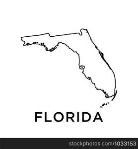 Florida map icon design trendy
