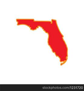 Florida map vector design.