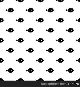 Flounder pattern seamless in simple style vector illustration. Flounder pattern vector