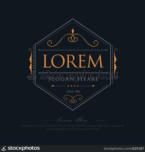 Flourishes calligraphy elegant luxury logos template