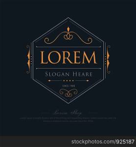 Flourishes calligraphy elegant luxury logos template