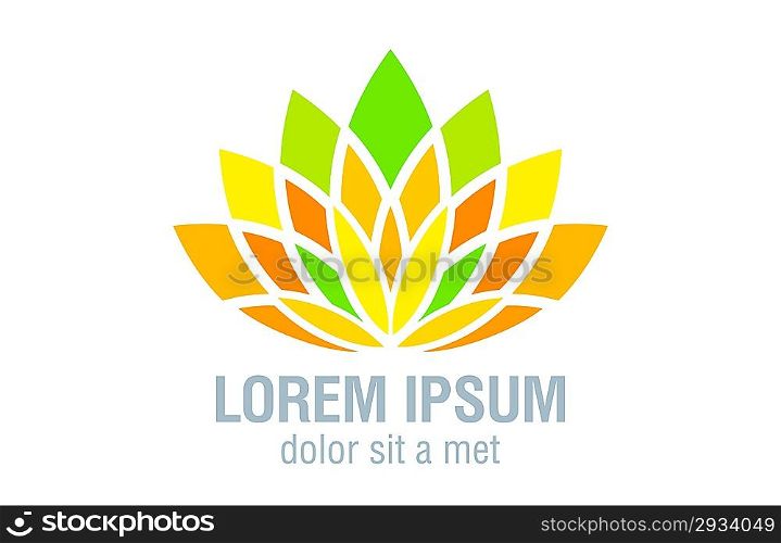 ""Flower abstract logo template. Health &amp; SPA abstract icon.Vector.""