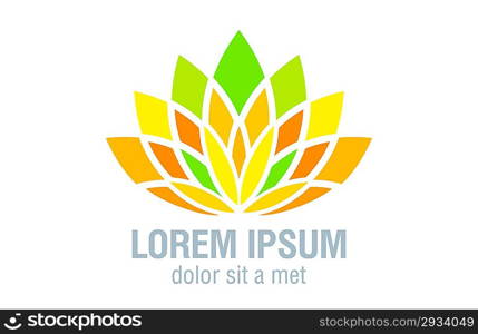 ""Flower abstract logo template. Health &amp; SPA abstract icon.Vector.""