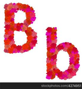 Flower alphabet Characters B-b