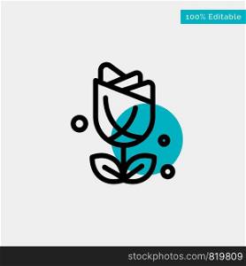 Flower, American, Usa, Plant turquoise highlight circle point Vector icon