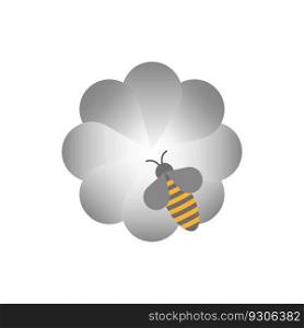 flower and bee line icon combination. Editable Stroke. Vector illustration. EPS 10.. flower and bee line icon combination. Editable Stroke. Vector illustration.