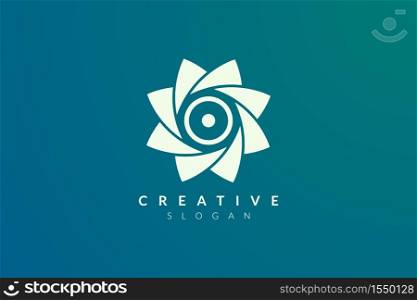 Flower and star designs combined. Modern minimalist and elegant vector illustration. Suitable for patterns, labels, brands, icons or logos