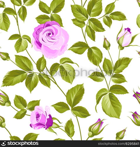 Flower background of red fashion rose for your seamless pattern. Vector illustration.