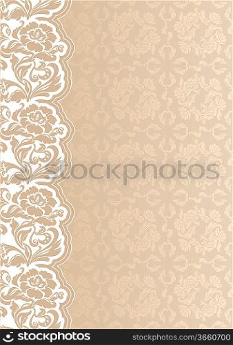 Flower background with lace, seamless template