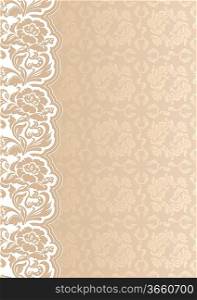 Flower background with lace, seamless template