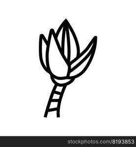 flower banana line icon vector. flower banana sign. isolated contour symbol black illustration. flower banana line icon vector illustration