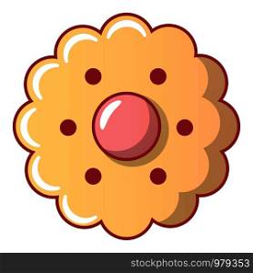 Flower biscuit icon. Cartoon illustration of flower biscuit vector icon for web. Flower biscuit icon, cartoon style