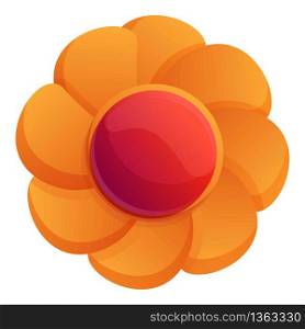 Flower biscuit icon. Cartoon of flower biscuit vector icon for web design isolated on white background. Flower biscuit icon, cartoon style