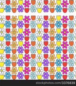 Flower border / seamless pattern