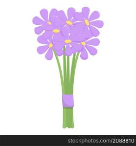 Flower bouquet icon cartoon vector. Floral bunch. Romantic flora. Flower bouquet icon cartoon vector. Floral bunch