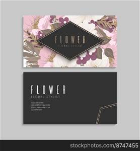 Flower business card template