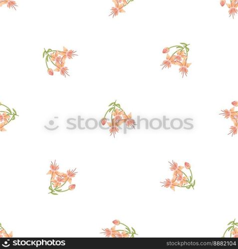 Flower cacao tree pattern seamless background texture repeat wallpaper geometric vector. Flower cacao tree pattern seamless vector