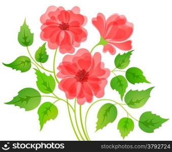 Flower card. Abstract EPS10 colorful flower background illustration.
