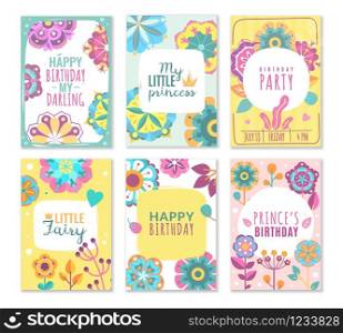 Flower card. Romantic greeting cards with abstract flowers and text for celebration wedding, birthday and party, floral design vector decorative plant set. Flower card. Romantic greeting cards with abstract flowers and text for celebration wedding, birthday and party, floral design vector set