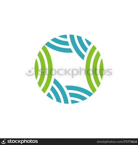 Flower Circle Line Logo Template Illustration Design. Vector EPS 10.