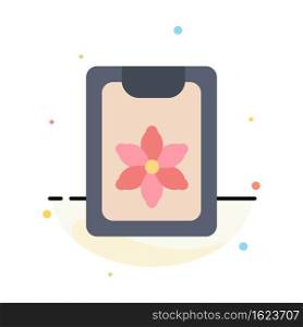 Flower, Clipboard, Spring, Clip Abstract Flat Color Icon Template