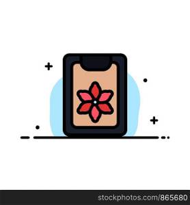 Flower, Clipboard, Spring, Clip Business Flat Line Filled Icon Vector Banner Template