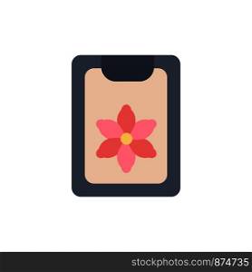 Flower, Clipboard, Spring, Clip Flat Color Icon. Vector icon banner Template