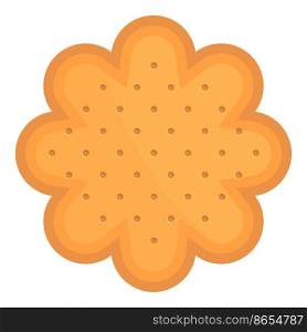 Flower cracker icon cartoon vector. Cookie food. Biscuit snack. Flower cracker icon cartoon vector. Cookie food