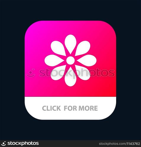 Flower, Decoration, Easter, Flower, Plant Mobile App Button. Android and IOS Glyph Version