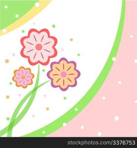 Flower design for greeting card