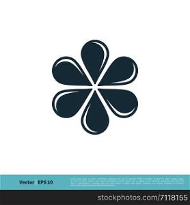 Flower Droplet Petal Icon Vector Logo Template Illustration Design. Vector EPS 10.