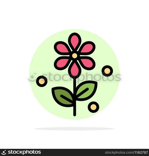 Flower, Easter, Nature Abstract Circle Background Flat color Icon