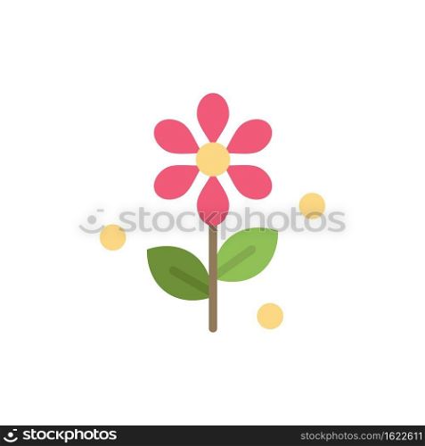 Flower, Easter, Nature  Flat Color Icon. Vector icon banner Template