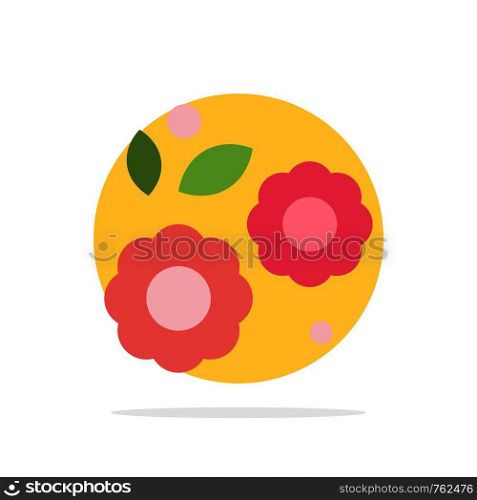 Flower, Easter, Nature, Spring Abstract Circle Background Flat color Icon