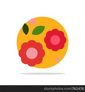 Flower, Easter, Nature, Spring Abstract Circle Background Flat color Icon