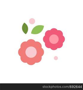 Flower, Easter, Nature, Spring Flat Color Icon. Vector icon banner Template
