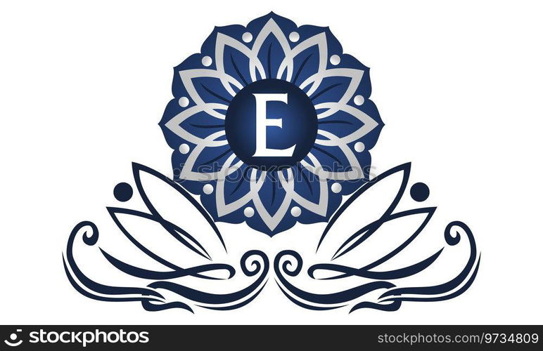 Flower Elegant icon Initial E