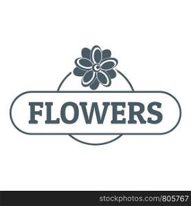 Flower farm logo. Simple illustration of flower farm vector logo for web. Flower farm logo, simple gray style